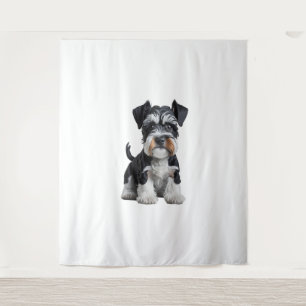 Tapete De Parede Retrato de Puppy Schnauzer Miniatura HD Adorável -