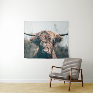 Tapete De Parede retrato de vaca das Terras Altas