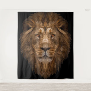 Tapete De Parede Retrato Geométrico Lion