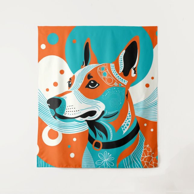 Tapete De Parede Retrato Joyful Dog (Frente)