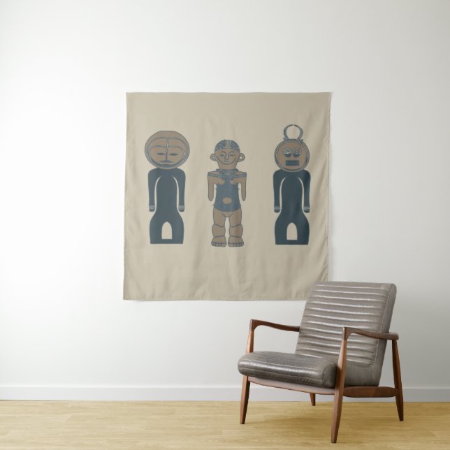 Tapete De Parede retrato tribal abstrato africano (In Situ)