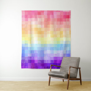 Tapete De Parede Retro Boho Funky Excêntrico Xenogênero Xadrez Orgu