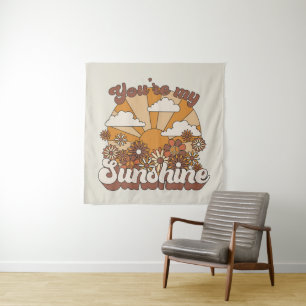 Tapete De Parede Retro Groovy Você é meu Sol