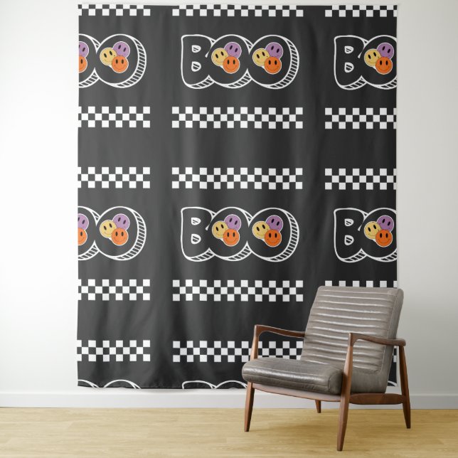 Tapete De Parede Retro Halloween Boo Cute (In Situ)