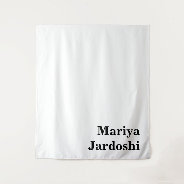 Tapete De Parede Retro Modern Custom Name Business Wall Template (Frente)