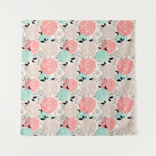 Tapete De Parede Retro, rosas