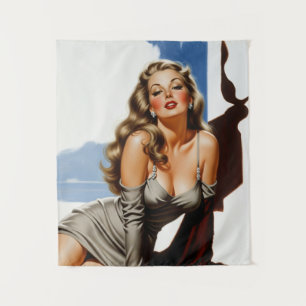 Tapete De Parede Retro Velho Hollywood Linda Mulher Loura