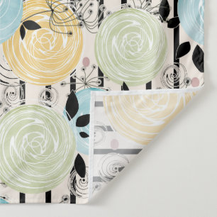 Tapete De Parede Retroativo, padrão de flores