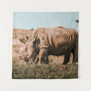 TAPETE DE PAREDE RHINO ESTÁ EM ÁFRICA GRAZANDO