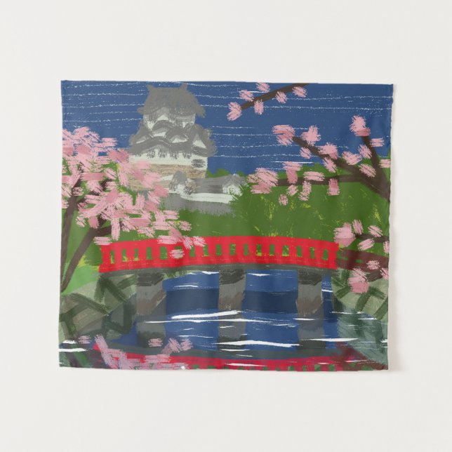 Tapete De Parede Rio Castelo de Himeji (Frente (Horizontal))