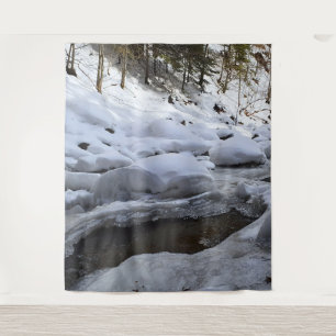 Tapete De Parede Rio de Montanha de Inverno – Wild Nature Romênia