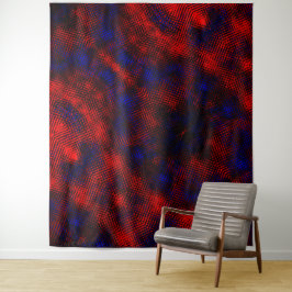 Tapete De Parede Riscos vermelhos cruzados e fundo azul?