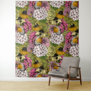 Tapete De Parede Robins no jardim 2