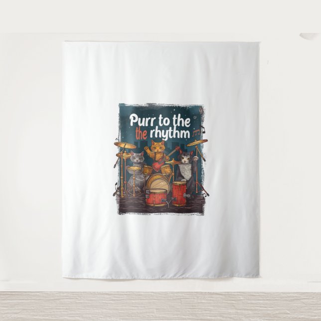 Tapete De Parede Rockin' Cat Banda (Frente)