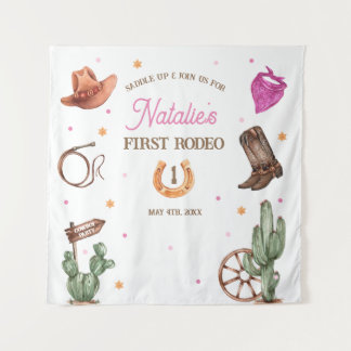 Tapete De Parede Rodeo Cowgirl western Birthday Party