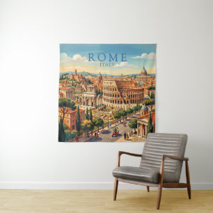 Tapete De Parede Roma Itália Colosseum Viagem Arte Vintage
