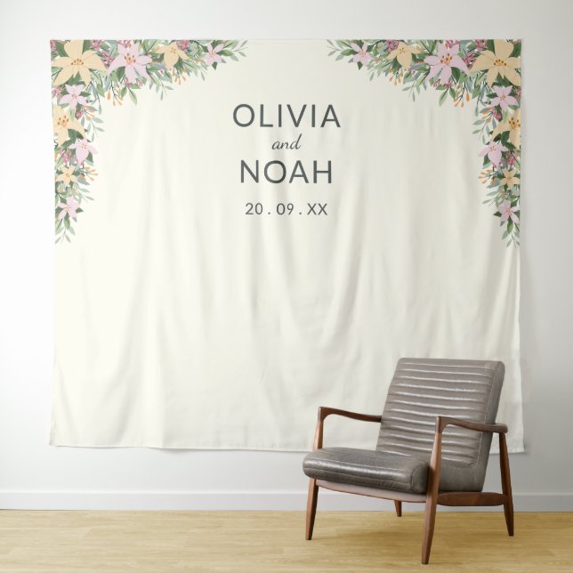 Tapete De Parede Romantic floral wedding (In Situ (Horizontal))