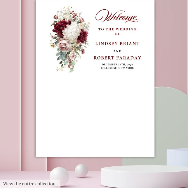 Tapete De Parede Romântica Boho Burgundy Foto Prop. Backdrop (Romantic Boho Burgundy Wedding Photo Backdrop Prop)