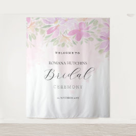 Tapete De Parede Romântico Floral Cor-de-Rosa Elegante