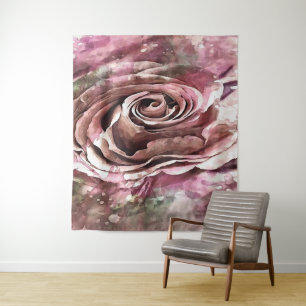 Tapete De Parede Rosa artístico queimado de Coral e Mist do Desert