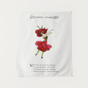 Tapete De Parede Rosa de Beleza Americana, Arte do Livro de Flores