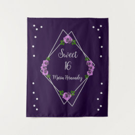 Tapete De Parede Rosa de prata geométrica púrpura 16