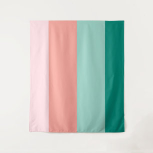 Tapete De Parede Rosa Suave Pêssego Âmbar Yucca e Verde Arbor Hori