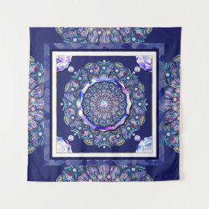 Tapete De Parede Rosace Azul