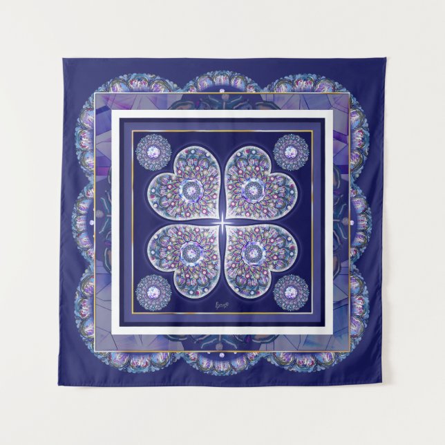 Tapete De Parede Rosace Azul (Frente)