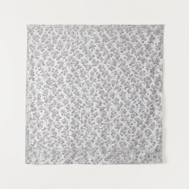 Tapete De Parede Rosas brancas D (Frente)