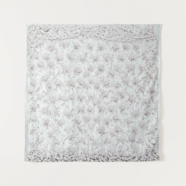 Tapete De Parede Rosas brancas F (Frente)