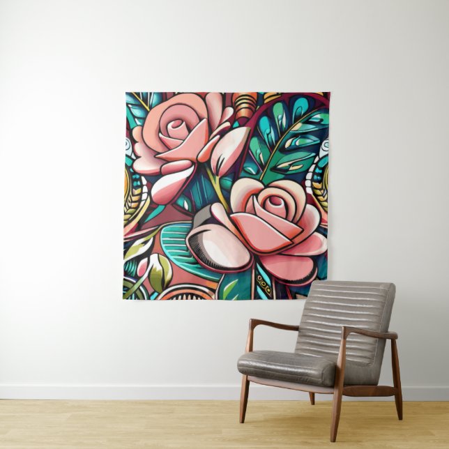 Tapete De Parede Rosas duplos: um arranjo flexível espetacular (In Situ)