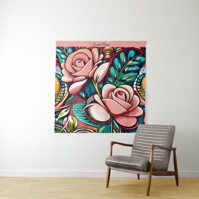 Tapete De Parede Rosas duplos: um arranjo flexível espetacular (In Situ)