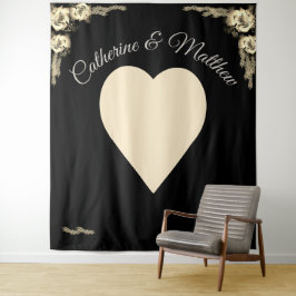 Tapete De Parede Rosas Elegantes Sepia e Preto