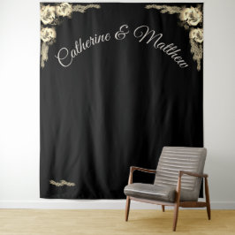 Tapete De Parede Rosas Elegantes Sepia e Preto