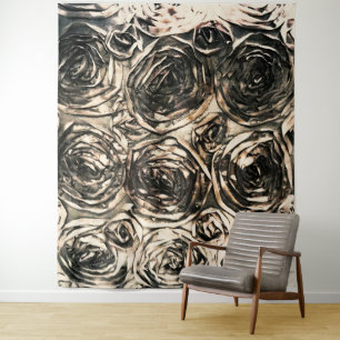 Tapete De Parede Rosas Glamour Dourado Bronze Floral Glam