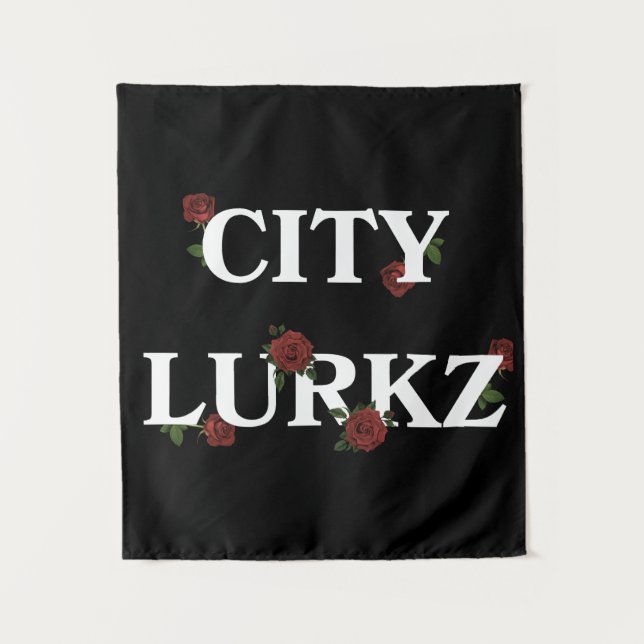 Tapete De Parede Rosas Preto (Frente)