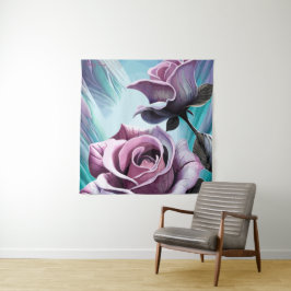 Tapete De Parede Rosas radiantes: Pétalas Perfeitamente Rosa e Púrp