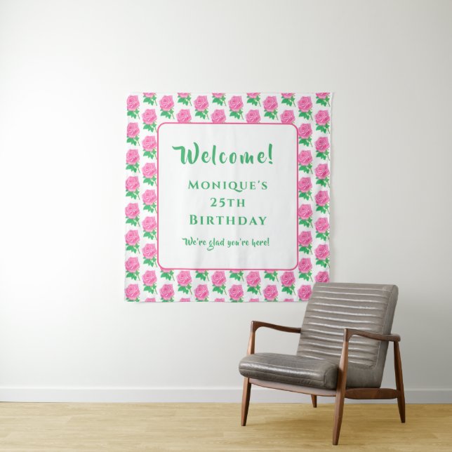 Tapete De Parede Rosas Rosa (In Situ)