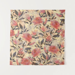 Tapete De Parede rosas selvagens primavera: padrão de aquarelas.