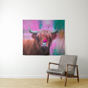 Tapete De Parede "Rosie das Terras Altas" – Retrato de Vaca das Ter