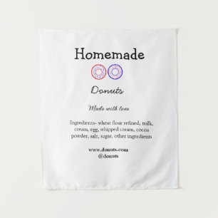 Tapete De Parede Rosquinhas caseiras feitas com amor adicionar text