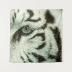 TAPETE DE PAREDE ROSTO DE TIGRE BRANCO