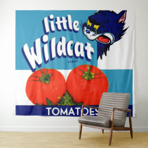 Tapete De Parede rótulo de caixa de tomates Little Wildcat