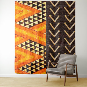 Tapete De Parede Roupa de Lama Tribal Africana