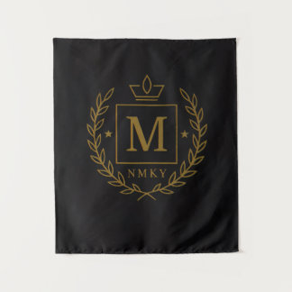 Tapete De Parede "Royal NMKY Emblem – Monogram M Crest Design"