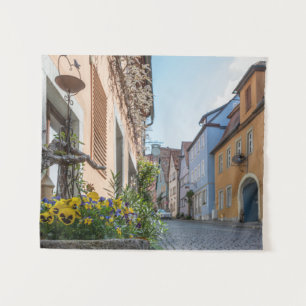 Tapete De Parede Rua colorida em Rothenburg ob der Tauber