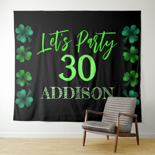 Tapete De Parede Rua Patrick Day Birthday Permite a festa (In Situ (Horizontal))