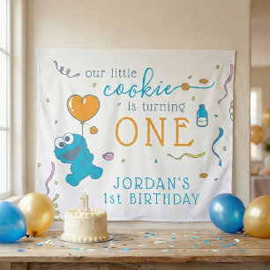Tapete De Parede Rua Sésamo   Aniversário de 1 ano do Cookie Monste