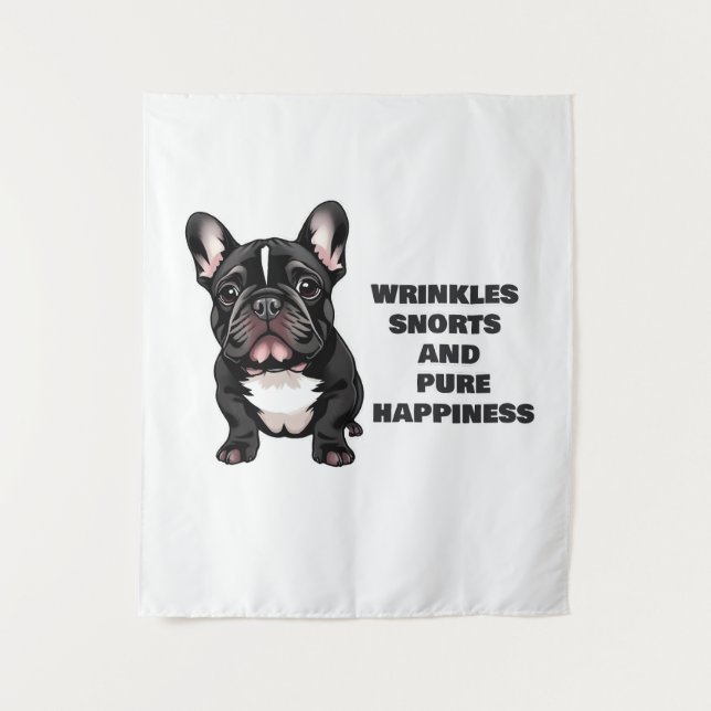 Tapete De Parede Rugas, nervos e pura felicidade (Frente)